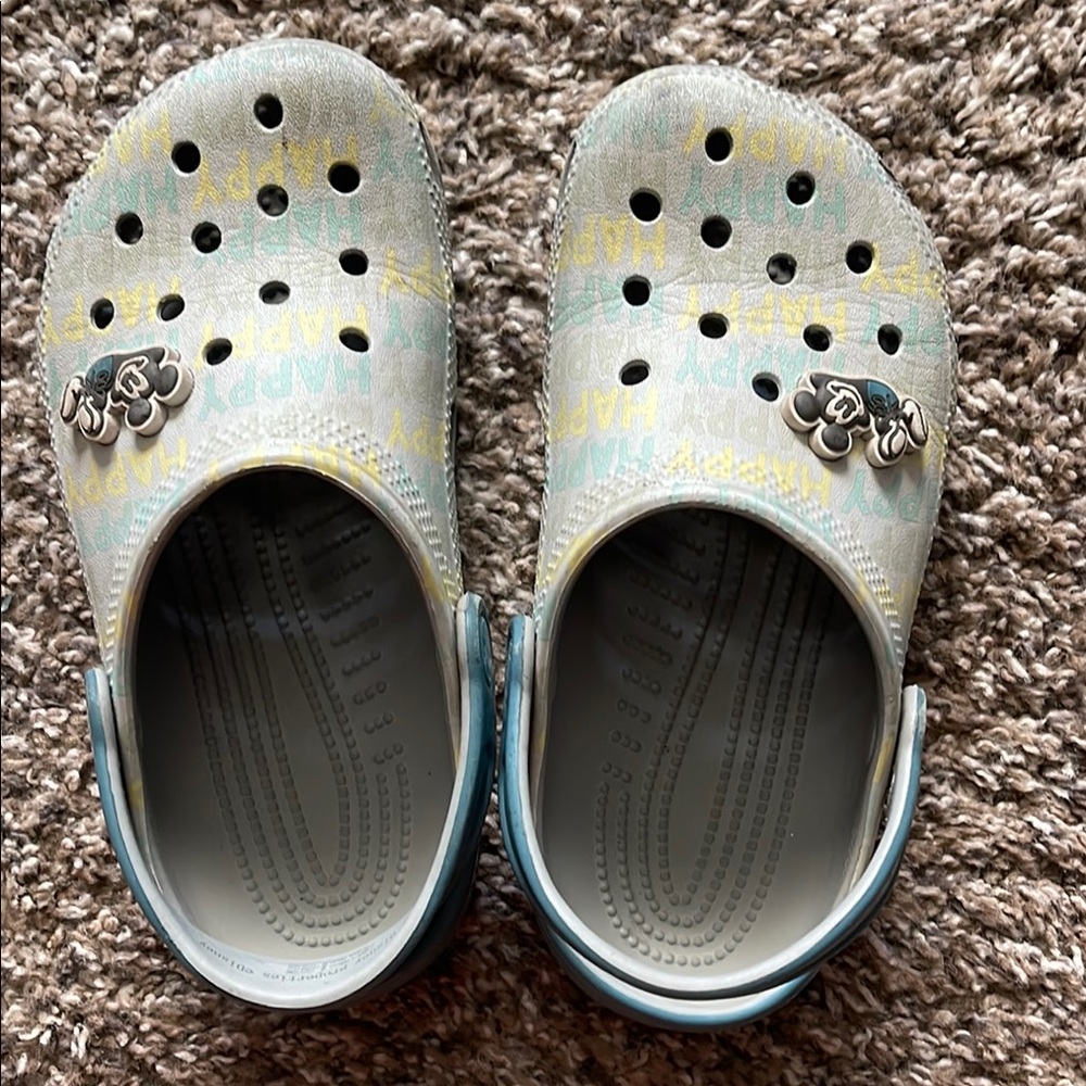 Kids Crocs Clogs - Gray and Blue